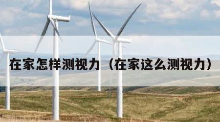 在家怎样测视力（在家这么测视力）