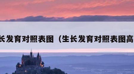 生长发育对照表图（生长发育对照表图高清）
