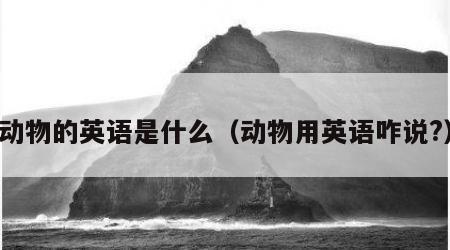 动物的英语是什么（动物用英语咋说?）