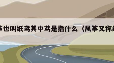 风筝也叫纸鸢其中鸢是指什么（风筝又称纸鸢）