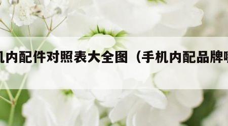 手机内配件对照表大全图（手机内配品牌哪家好）