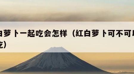 红白萝卜一起吃会怎样（红白萝卜可不可以一起吃）