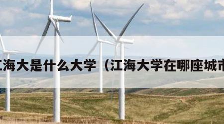 江海大是什么大学（江海大学在哪座城市）