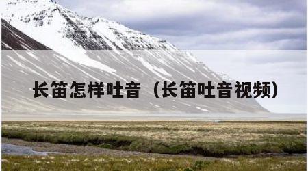 长笛怎样吐音（长笛吐音视频）