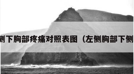 左侧下胸部疼痛对照表图（左侧胸部下侧疼）