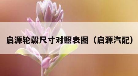 启源轮毂尺寸对照表图（启源汽配）