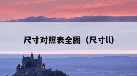 尺寸对照表全图（尺寸ll）