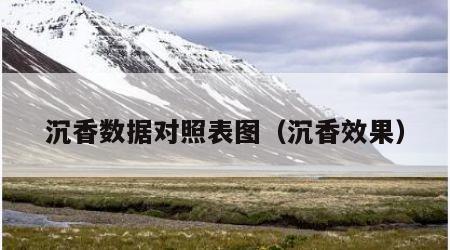 沉香数据对照表图（沉香效果）