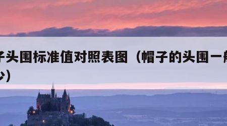 帽子头围标准值对照表图（帽子的头围一般是多少）