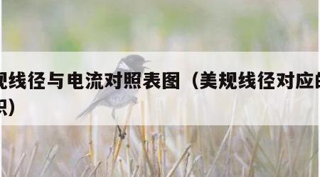 美规线径与电流对照表图（美规线径对应的截面积）