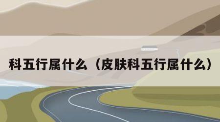科五行属什么（皮肤科五行属什么）