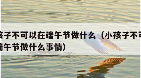 小孩子不可以在端午节做什么（小孩子不可以在端午节做什么事情）