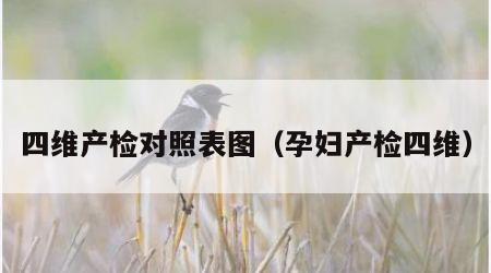 四维产检对照表图（孕妇产检四维）