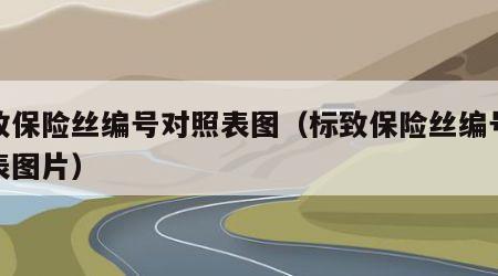 标致保险丝编号对照表图（标致保险丝编号对照表图片）