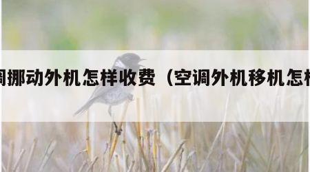 空调挪动外机怎样收费（空调外机移机怎样收费）