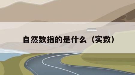 自然数指的是什么（实数）