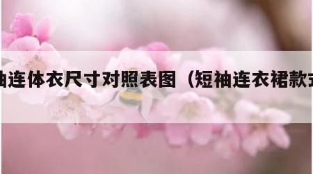 短袖连体衣尺寸对照表图（短袖连衣裙款式图）