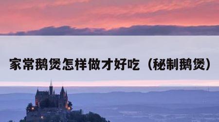 家常鹅煲怎样做才好吃（秘制鹅煲）