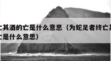 终亡其酒的亡是什么意思（为蛇足者终亡其酒的亡是什么意思）