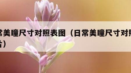 日常美瞳尺寸对照表图（日常美瞳尺寸对照表图片）