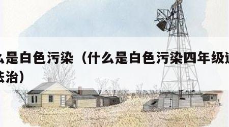 什么是白色污染（什么是白色污染四年级道德与法治）
