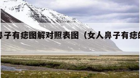 女鼻子有痣图解对照表图（女人鼻子有痣的图片）