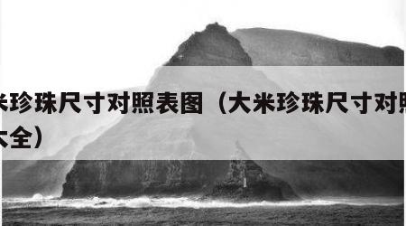 大米珍珠尺寸对照表图（大米珍珠尺寸对照表图大全）