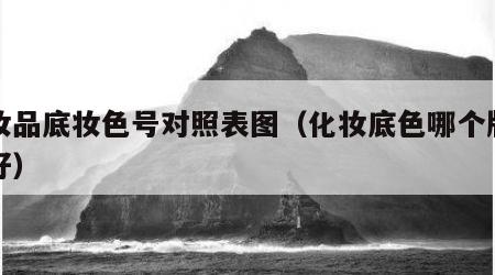 化妆品底妆色号对照表图（化妆底色哪个牌子的好）