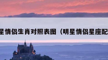 明星情侣生肖对照表图（明星情侣星座配对）