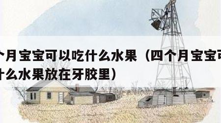 四个月宝宝可以吃什么水果（四个月宝宝可以吃什么水果放在牙胶里）