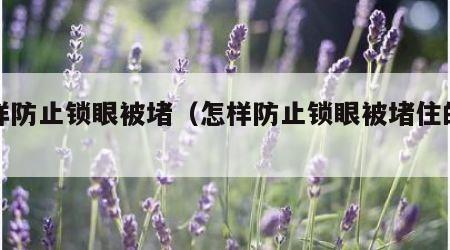 怎样防止锁眼被堵（怎样防止锁眼被堵住的方法）