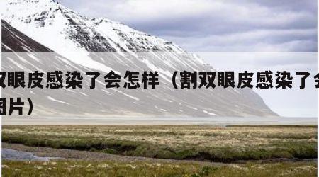 割双眼皮感染了会怎样（割双眼皮感染了会怎样图片）