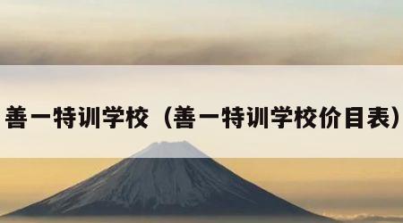 善一特训学校（善一特训学校价目表）