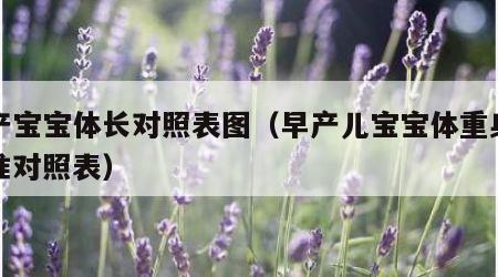 早产宝宝体长对照表图（早产儿宝宝体重身高标准对照表）