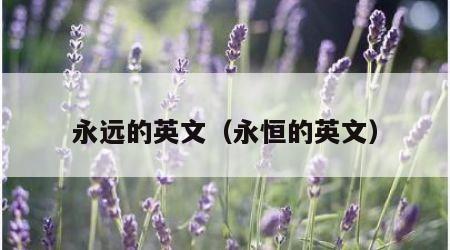 永远的英文（永恒的英文）