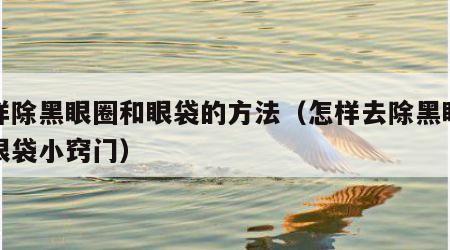 怎样除黑眼圈和眼袋的方法（怎样去除黑眼圈和眼袋小窍门）