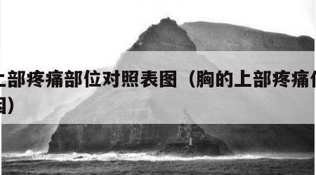 胸上部疼痛部位对照表图（胸的上部疼痛什么原因）