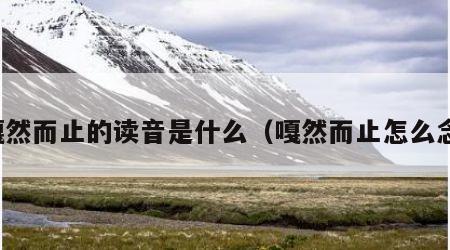 嘎然而止的读音是什么（嘎然而止怎么念）