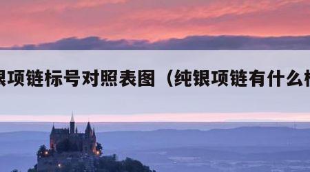 纯银项链标号对照表图（纯银项链有什么标志）