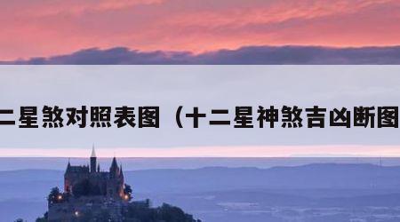 十二星煞对照表图（十二星神煞吉凶断图解）