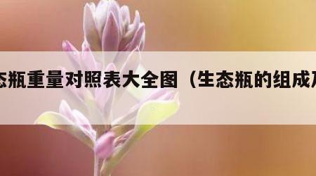 生态瓶重量对照表大全图（生态瓶的组成及作用）