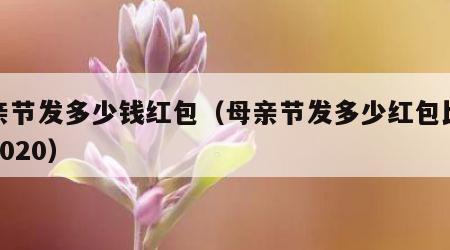 母亲节发多少钱红包（母亲节发多少红包比较好2020）