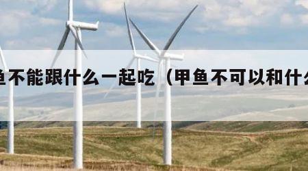 甲鱼不能跟什么一起吃（甲鱼不可以和什么一起）