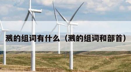 溅的组词有什么（溅的组词和部首）