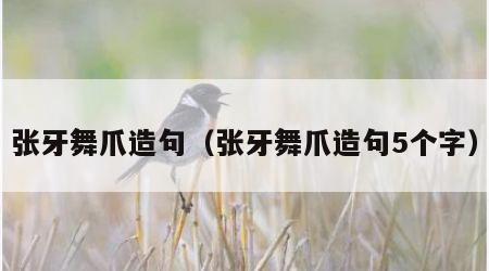 张牙舞爪造句（张牙舞爪造句5个字）