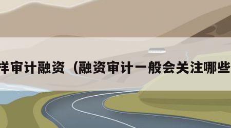 怎样审计融资（融资审计一般会关注哪些点）
