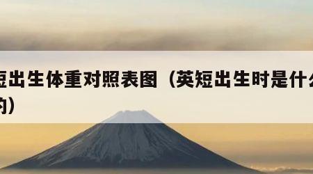 英短出生体重对照表图（英短出生时是什么样子的）
