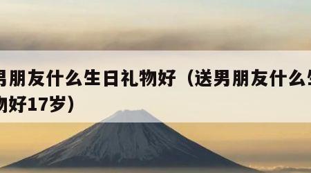 送男朋友什么生日礼物好（送男朋友什么生日礼物好17岁）