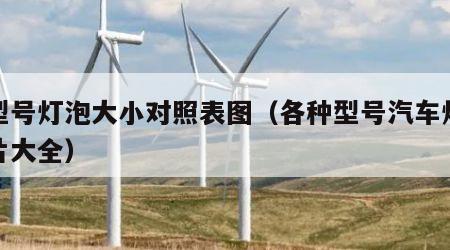 各型号灯泡大小对照表图（各种型号汽车灯泡图片大全）