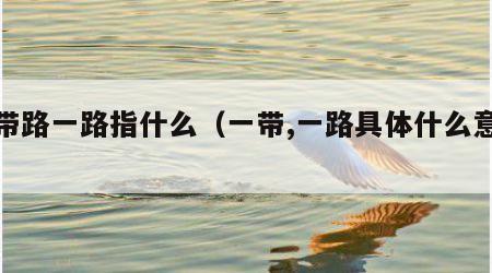 一带路一路指什么（一带,一路具体什么意思）